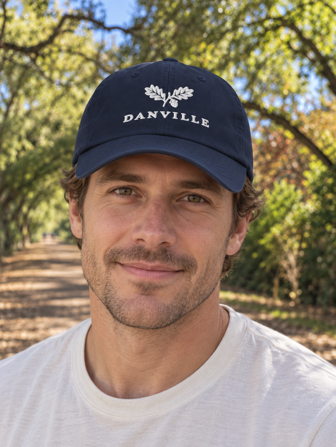 Danville Oak Sprig | Originals Embroidered Cap — lifestyle view, Navy